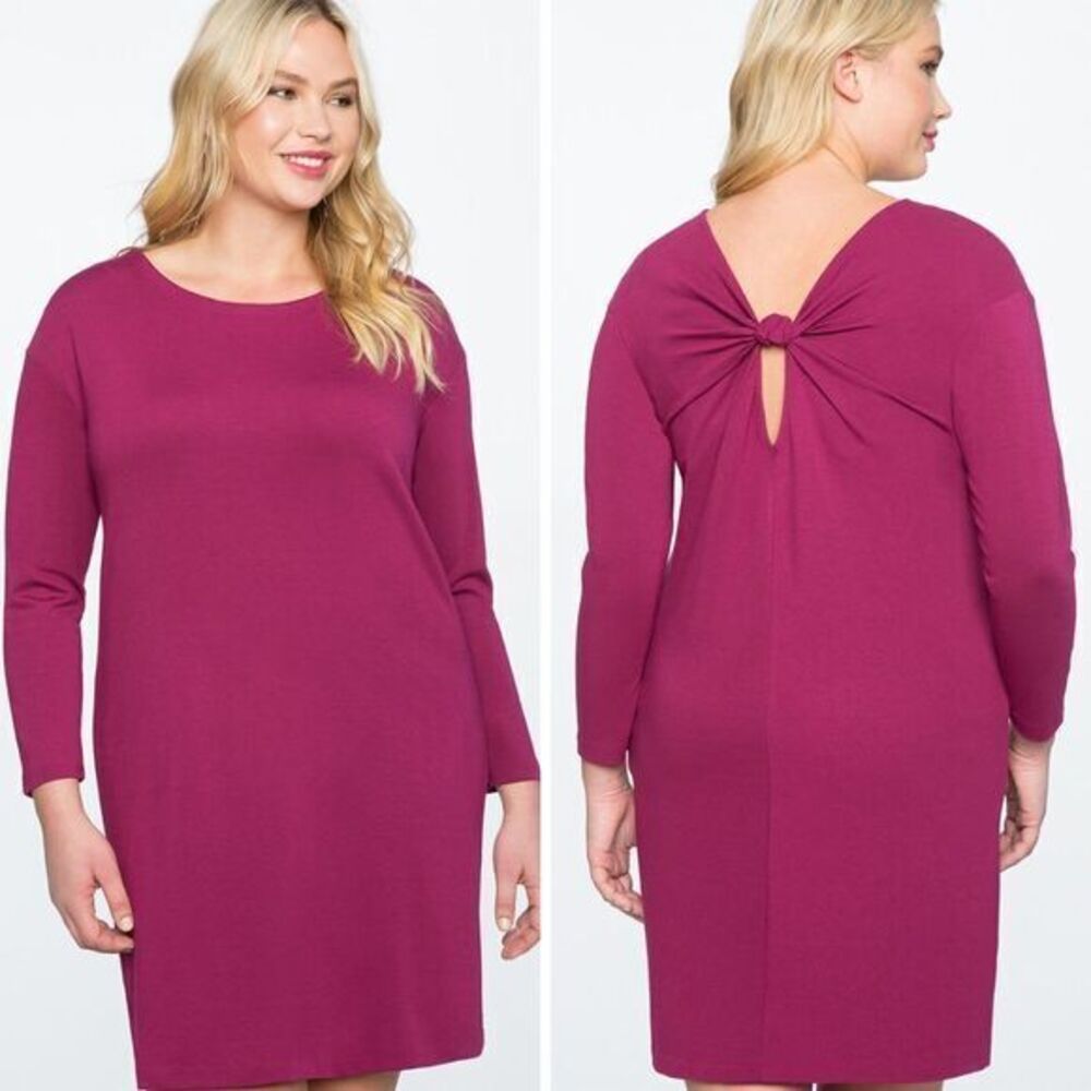 New Eloquii burgundy knot back dress, women's plus‎ size 18/20